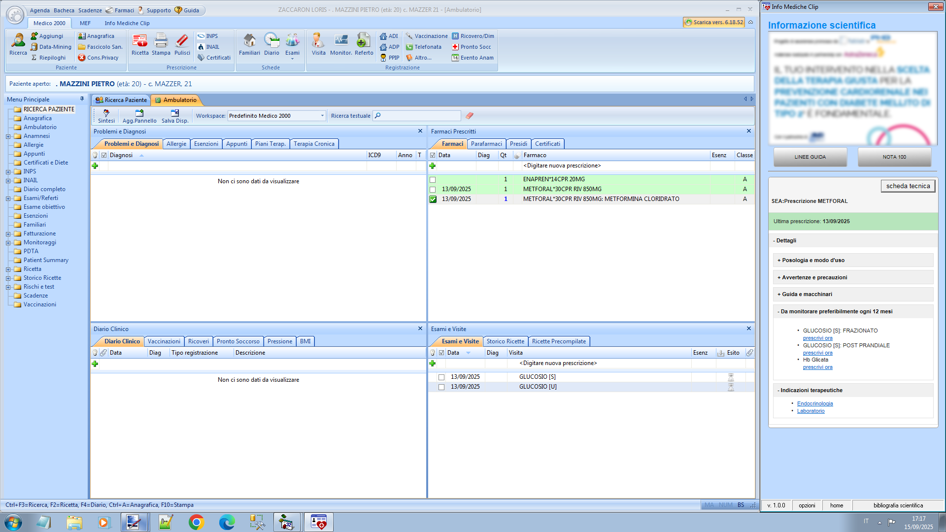 Esami diagnostici collegati